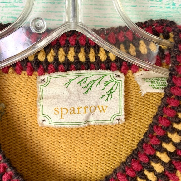 🌵Sparrow Anthropologie “Yellow Brick Road” Cardigan🌵 - Picture 5 of 11